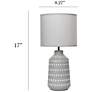 5_Simple Designs 16.93" Glow & Flow Boho Patterned Ceramic Table Lamp, Gray more views
