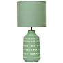 3_Simple Designs 16.93" Glow & Flow Boho Patterned Ceramic Table Lamp, Green more views