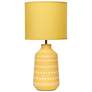 2_Simple Designs 16.93" Glow & Flow Boho Patterned Ceramic Table Lamp, Yellow