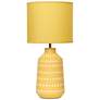 3_Simple Designs 16.93" Glow & Flow Boho Patterned Ceramic Table Lamp, Yellow more views