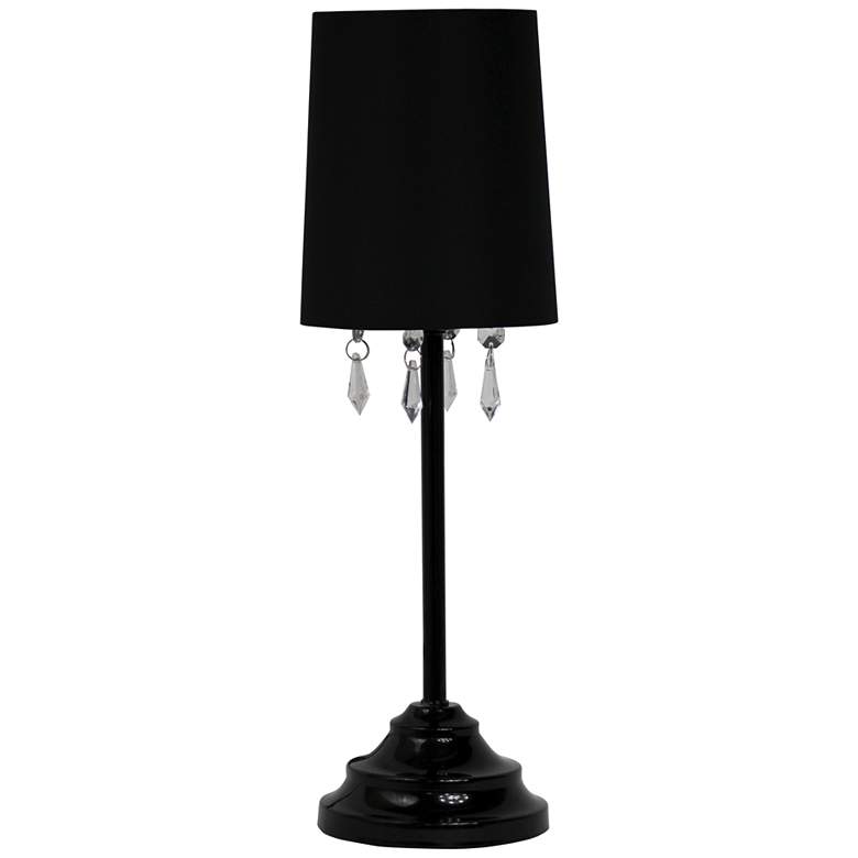 Image 2 Simple Designs 16 1/2" High Black Metal Accent Table Lamp