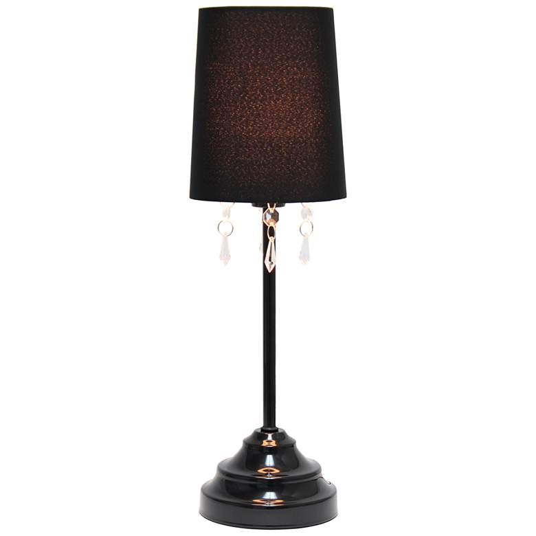 Image 3 Simple Designs 16 1/2" High Black Metal Accent Table Lamp more views