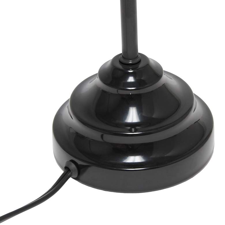 Image 6 Simple Designs 16 1/2 inch High Black Metal Accent Table Lamp more views