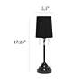 Simple Designs 16 1/2" High Black Metal Accent Table Lamp