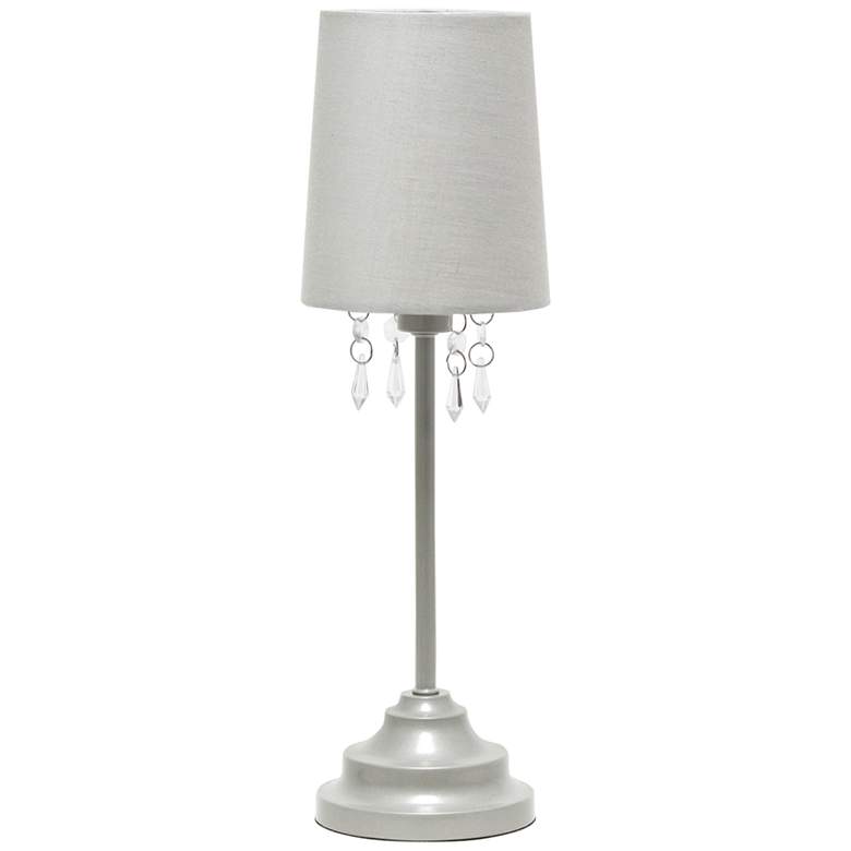 Image 2 Simple Designs 16 1/2" High Gray Metal Accent Lamp