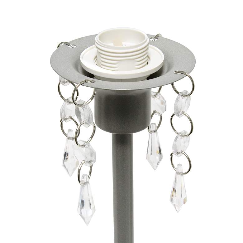 Image 4 Simple Designs 16 1/2" High Gray Metal Accent Lamp more views