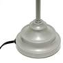 Simple Designs 16 1/2" High Gray Metal Accent Lamp