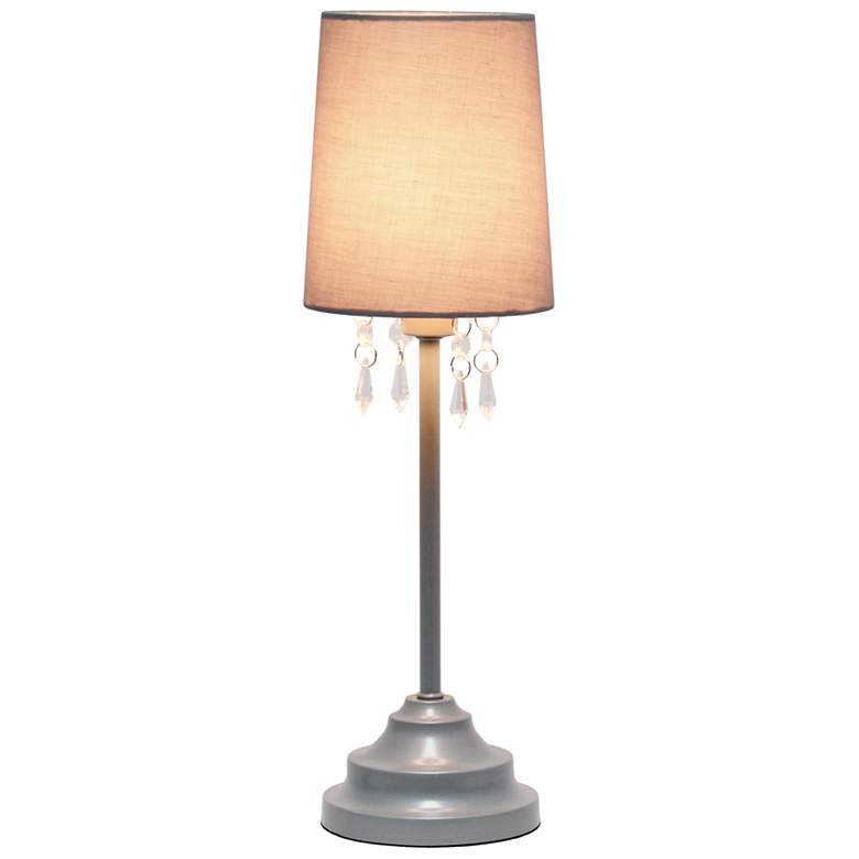 Image 7 Simple Designs 16 1/2" High Gray Metal Accent Lamp more views