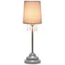Simple Designs 16 1/2" High Gray Metal Accent Lamp