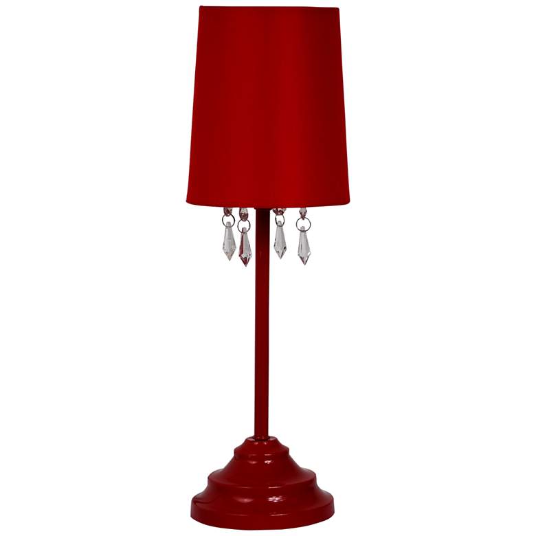 Image 2 Simple Designs 16 1/2 inch High Red Metal Accent Table Lamp