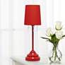 Simple Designs 16 1/2" High Red Metal Accent Table Lamp