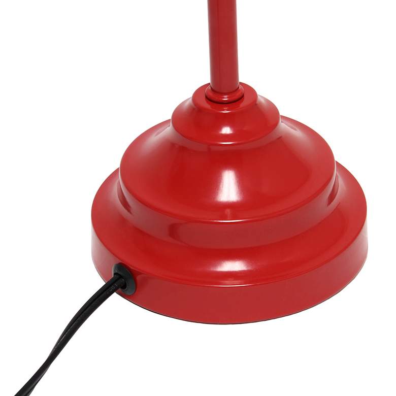 Image 7 Simple Designs 16 1/2 inch High Red Metal Accent Table Lamp more views