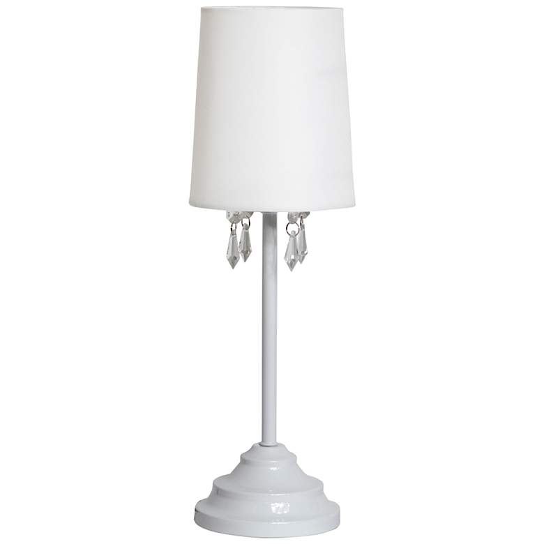 Image 2 Simple Designs 16 1/2" High White Iron Accent Table Lamp