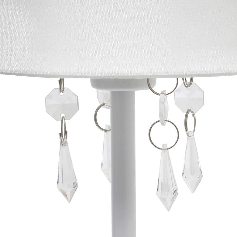Image 3 Simple Designs 16 1/2" High White Iron Accent Table Lamp more views