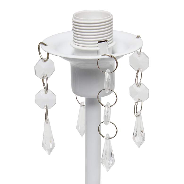 Image 4 Simple Designs 16 1/2" High White Iron Accent Table Lamp more views
