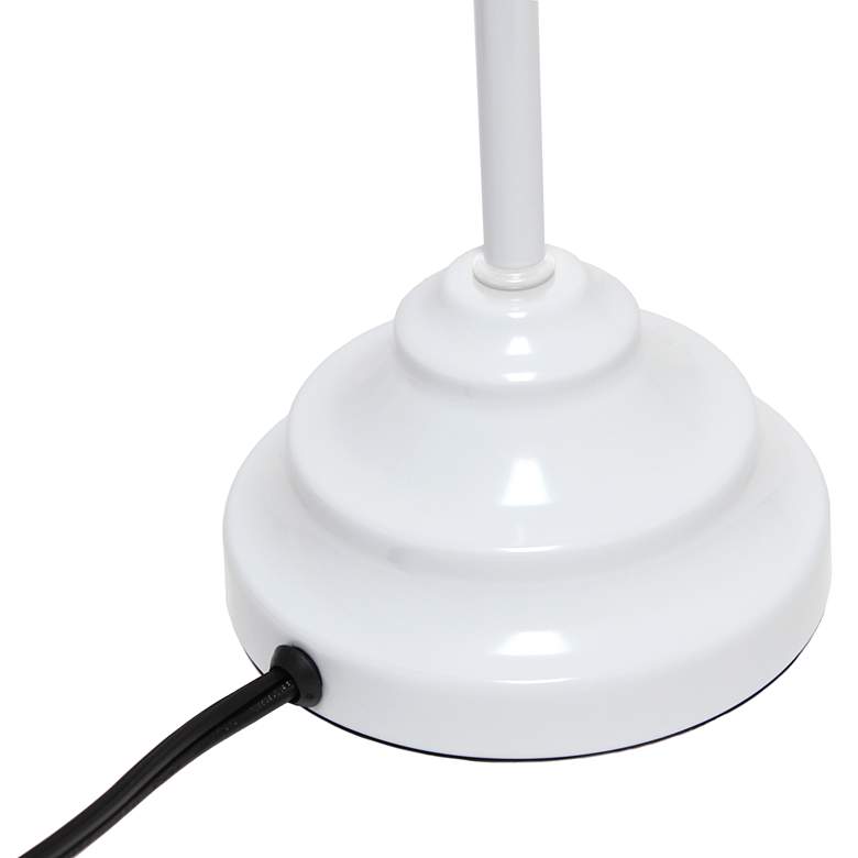 Image 5 Simple Designs 16 1/2" High White Iron Accent Table Lamp more views