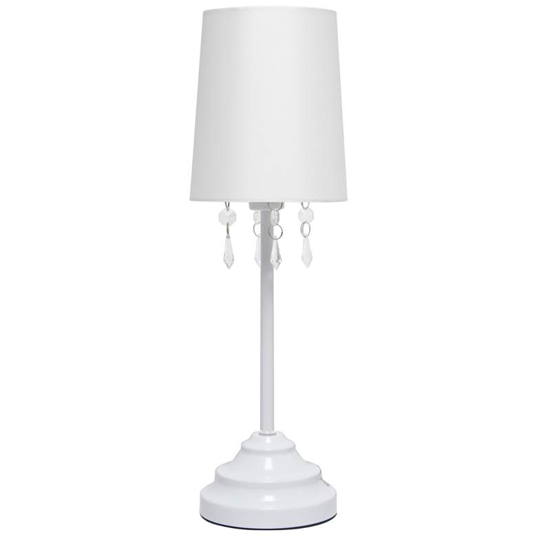 Image 7 Simple Designs 16 1/2" High White Iron Accent Table Lamp more views