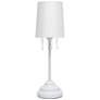 Simple Designs 16 1/2" High White Iron Accent Table Lamp