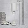 Simple Designs 16 1/2" High White Iron Accent Table Lamp