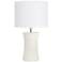 Simple Designs 16 1/2" Off-White Hourglass Ceramic Accent Table Lamp