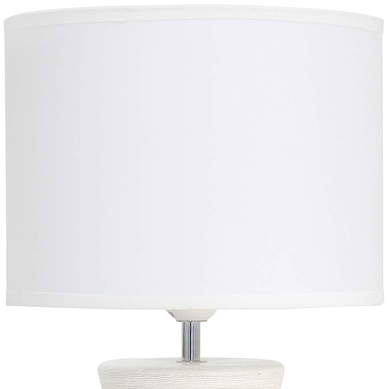 Image 3 Simple Designs 16 1/2" Off-White Hourglass Ceramic Accent Table Lamp more views