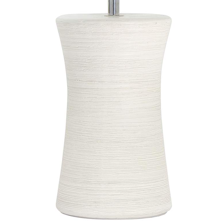 Image 4 Simple Designs 16 1/2" Off-White Hourglass Ceramic Accent Table Lamp more views