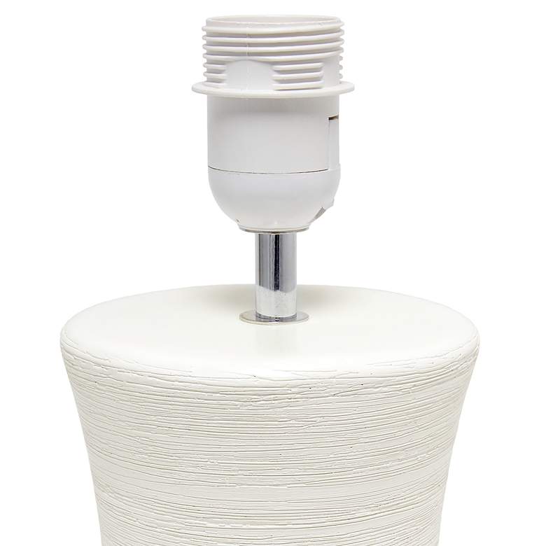 Image 5 Simple Designs 16 1/2" Off-White Hourglass Ceramic Accent Table Lamp more views