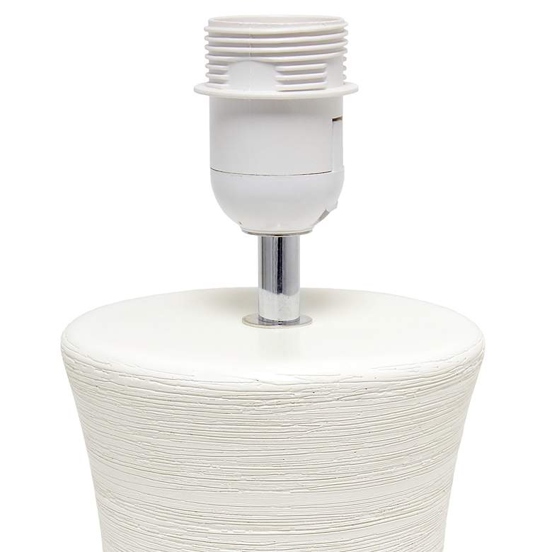Image 5 Simple Designs 16 1/2" Off-White Hourglass Ceramic Accent Table Lamp more views