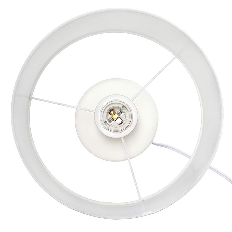 Image 7 Simple Designs 16 1/2" Off-White Hourglass Ceramic Accent Table Lamp more views