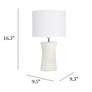 Simple Designs 16 1/2" Off-White Hourglass Ceramic Accent Table Lamp