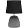 Simple Designs 16 1/2"H Black Shade Gray Accent Table Lamp