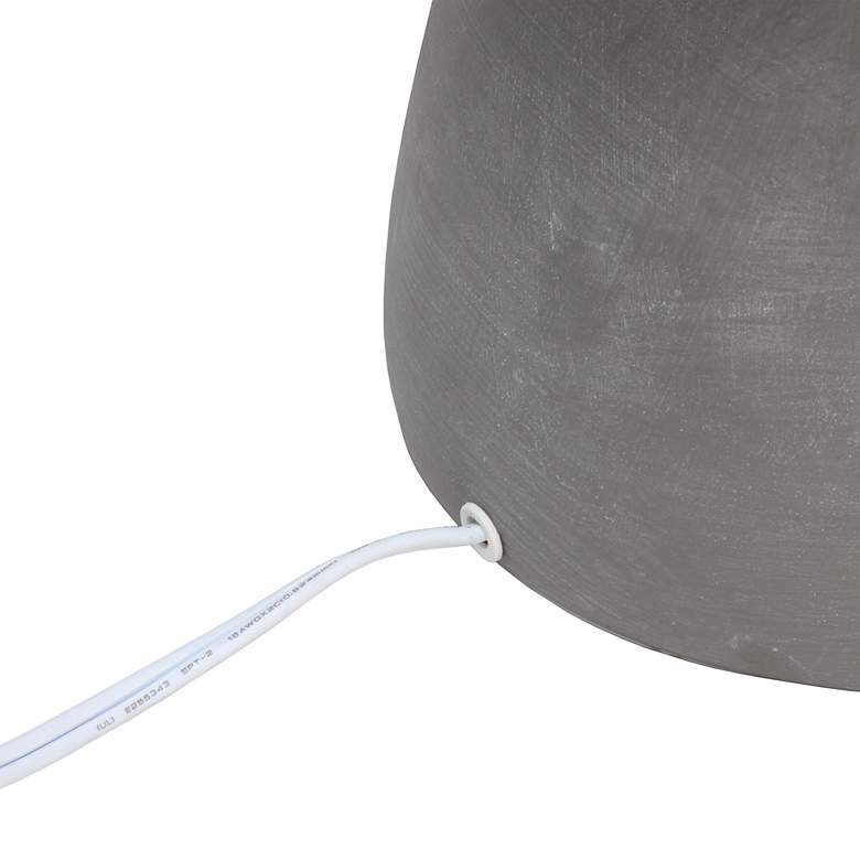 Image 3 Simple Designs 16 1/2"H Black Shade Gray Accent Table Lamp more views