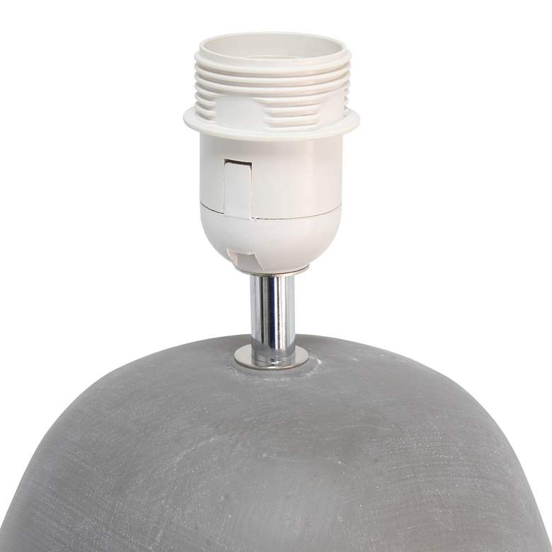 Image 4 Simple Designs 16 1/2"H Black Shade Gray Accent Table Lamp more views