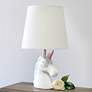 Simple Designs 16" Sparkling Pink and White Unicorn Accent Table Lamp