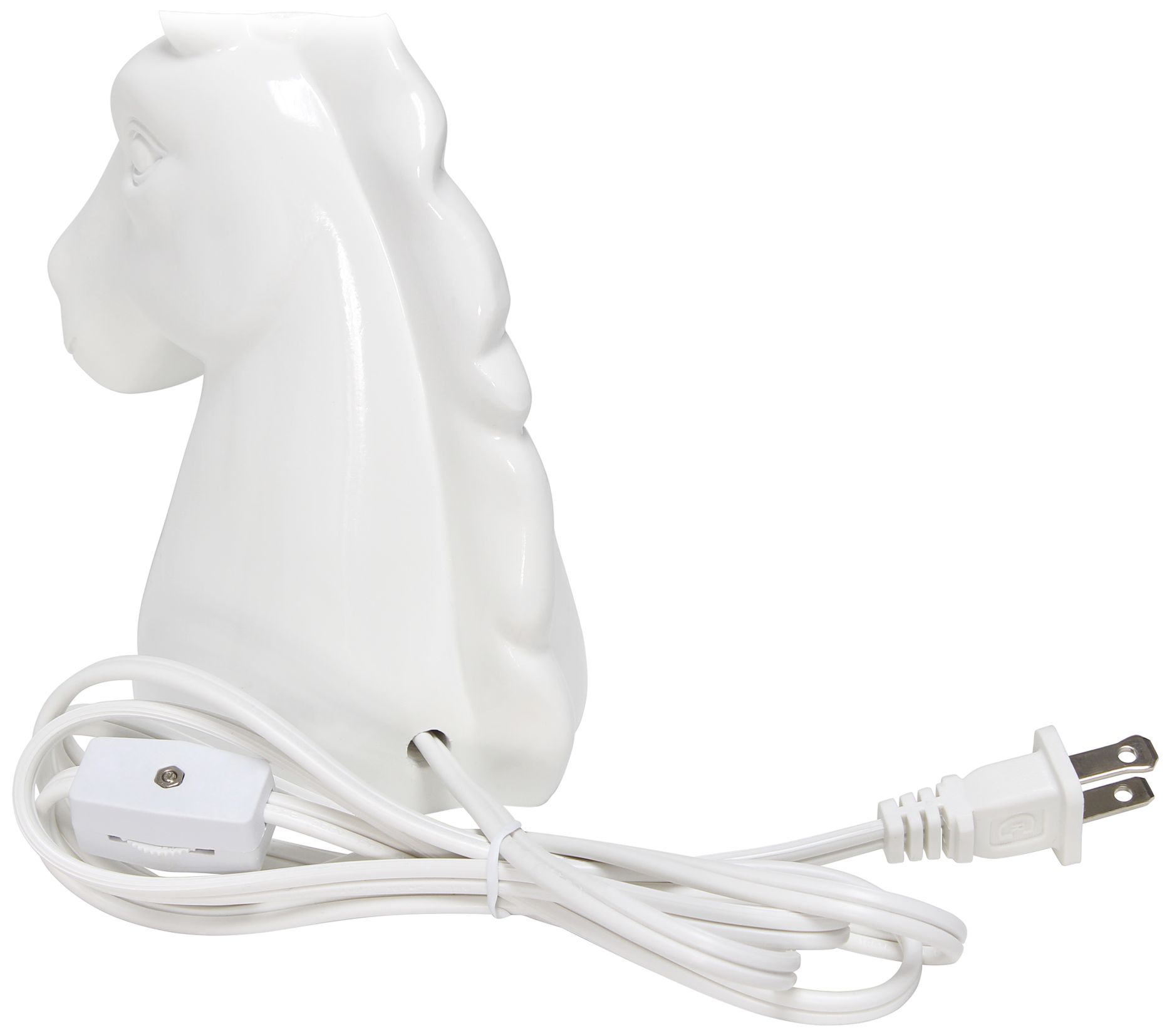 Simple Designs 16" Sparkling Pink and White Unicorn Accent Table Lamp