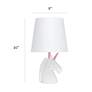 Simple Designs 16" Sparkling Pink and White Unicorn Accent Table Lamp