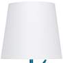Simple Designs 16"H Sparkling Blue and White Unicorn Accent Table Lamp