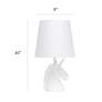 Simple Designs 16"H Sparkling Iridescent and White Unicorn Table Lamp