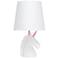 Simple Designs 16"H Sparkling Pink and White Unicorn Accent Table Lamp