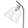 7_Simple Designs 16" Industrial Metal Desk Lamp, Clear Glass Shade, Gray more views
