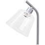 7_Simple Designs 16" Industrial Metal Desk Lamp, Clear Glass Shade, Silver more views