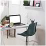 6_Simple Designs 16" Metal Desk Task Lamp, Adj Shade, Dual USB Ports, White more views