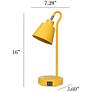 5_Simple Designs 16" Metal Desk Task Lamp, Adj Shade, Dual USB Ports, Yellow more views