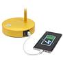 Simple Designs 16" Metal Desk Task Lamp, Adj Shade, Dual USB Ports, Yellow
