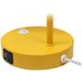 Simple Designs 16" Metal Desk Task Lamp, Adj Shade, Dual USB Ports, Yellow