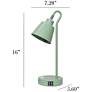 5_Simple Designs 16" Metal Desk Task Lp, Adj Shade, Dual USB Ports, Sage GRN more views