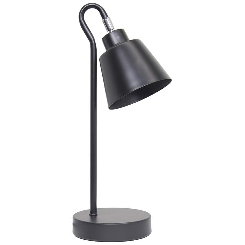 Image 2 Simple Designs 16" Metal Looped Desk Task Lamp, Adj Shade, Black