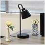1_Simple Designs 16" Metal Looped Desk Task Lamp, Adj Shade, Black