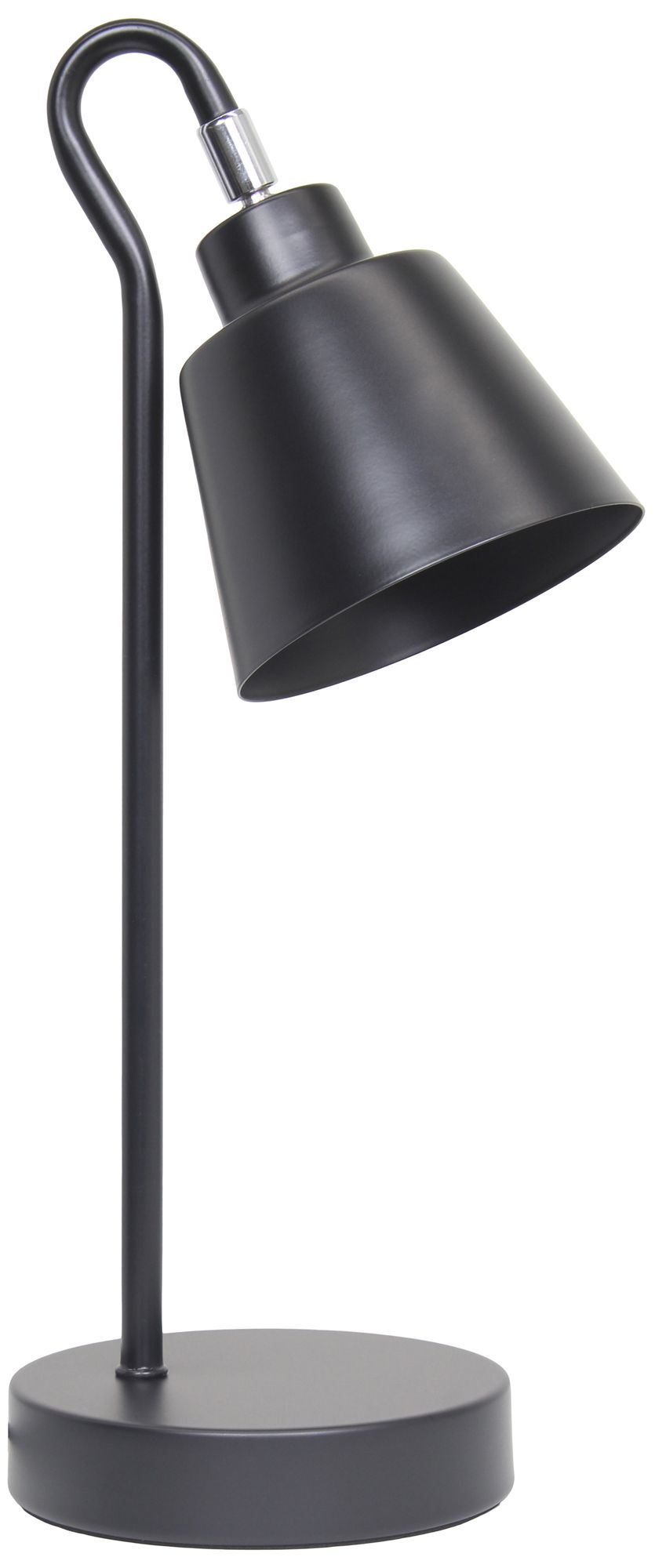Image 3 Simple Designs 16" Metal Looped Desk Task Lamp, Adj Shade, Black more views