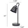 5_Simple Designs 16" Metal Looped Desk Task Lamp, Adj Shade, Black more views